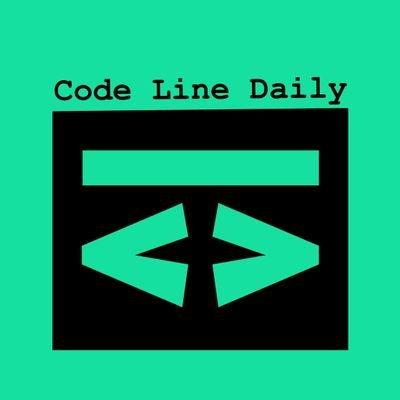 CodeLineDaily's profile picture. A ʟɪɴᴇ ᴏғ ᴄᴏᴅᴇ ᴏғ ᴛʜᴇ ᴅᴀʏ.