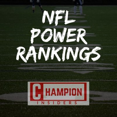 NFL Power Rankings with @NFL blogger @DomClare & @ChampInsiders team. Weekly during the NFL season. Rankings syndicated on 100+ sites #NFLPowerRankings