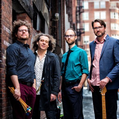 Hinge Quartet is a Boston-based quartet that presents cutting-edge programing melding uncompromising contemporary music, multi-media, and pop music.