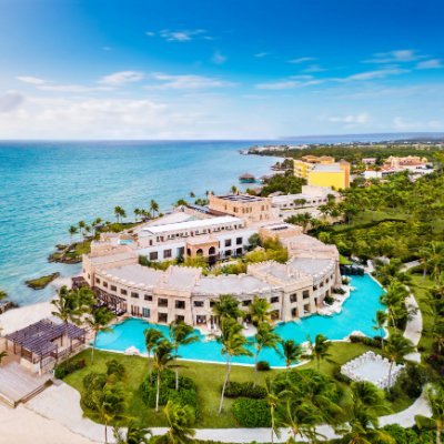 The luxurious, oceanfront Sanctuary is located in Cap Cana in the Dominican Republic.