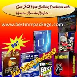 The Best Package of 50 Hot Selling Products for Online Business with Master Resale Rights! Affiliate Earn 70% on each sale.