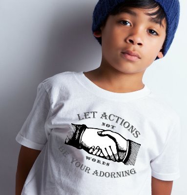 BojestStudio's profile picture. Retro t-shirts for kids with a modern message of hope and unity of mankind