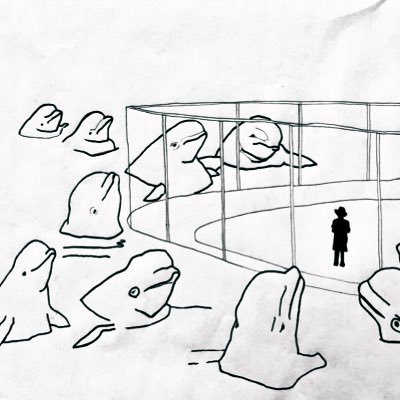 AHRC Leadership Fellows project on performance, philosophy & animals led by Laura Cull Ó Maoilearca at University of Surrey 2019-2021. Image by Fevered Sleep.