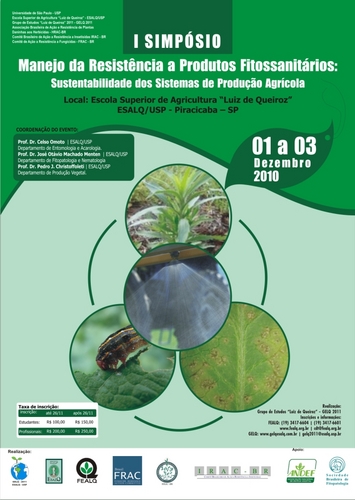 I Simpósio Sobre o Manejo da Resistência a Produtos Fitossanitários: Sustentabilidade dos Sistemas de Produção Agrícola