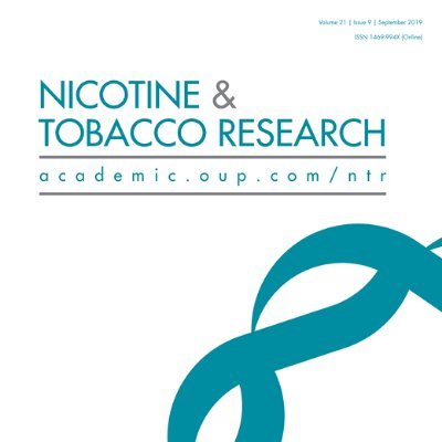 Official journal of the Society for Research on Nicotine & Tobacco @srntorg
Editor-In-Chief @MarcusMunafo 
Social Media Editor @yaelbarzeev