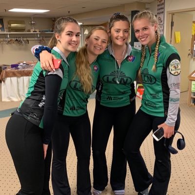 Competitive U21 junior womens curling team from Nova Scotia - Cally, Madison, Emilie & Makayla. #NOVASASK