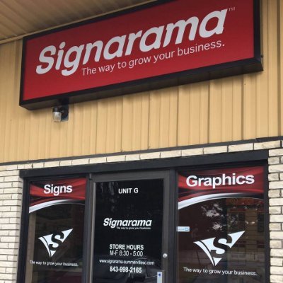A Full Service Sign Shop!
P: (843)998-2165
1731 N. Main St. Unit G
Summerville, SC 29486
