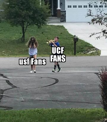 Just for shits and gigs.

UCF grad, usf hater. 

Hate comments welcome!

Go Knights, #chargeon