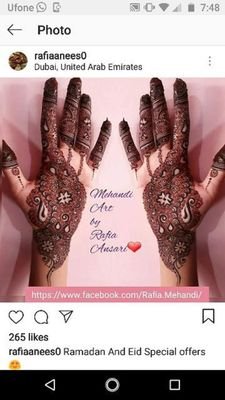 RafiaAnsari15's profile picture. Mehandi art by Rafia Ansari