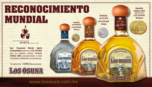 El mejor Destilado de Agave.
GALARDONADOS INTERNACIONALMENTE
En San Francisco y en Nueva York con el 1er Lugar Medalla Doble Oro.
Carácter 100% SINALOENSE