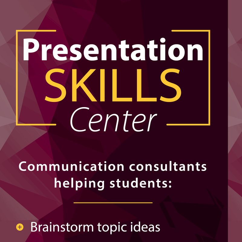 The PSC helps with all parts of the presentation process! This includes brainstorming, organization, and delivery. Book an appointment now at https://t.co/kBRZr24WOZ