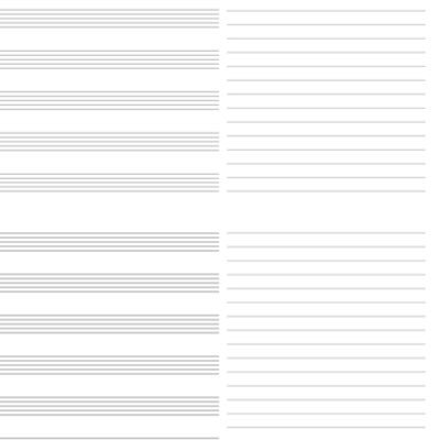 DESCANT is a Multi-Format Music Manuscript notebook that combines college ruled notebook paper.