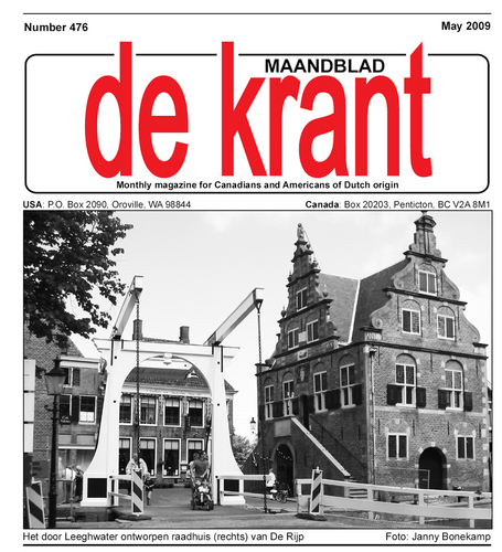 Maandblad de Krant, monthly magazine for Canadians and Americans of Dutch origin. Voor immigranten, door immigranten. Gezellig en vertrouwd.