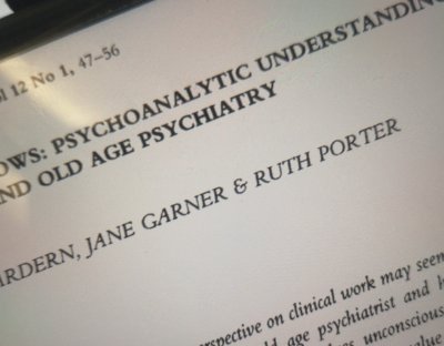 Older Adult Section, Association for Psychoanalytic Psychotherapy in the NHS