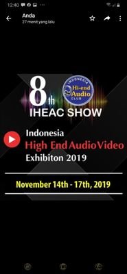 CaudioIhea's profile picture. IHEAC atau Indonesia High End Audio Club, adalah wadah persahabatan pecinta home audio stereo high end di Indonesia.