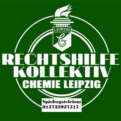 RHK_Chemie's profile picture. Wir bieten solidarische Hilfe für Fans von Chemie Leipzig, die Probleme mit Polizei und Gesetz haben.

Erreichbar unter:
kontakt@rechtshilfe-chemie.de