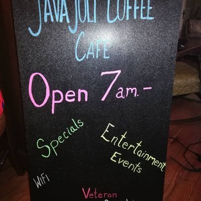 JavajoltC's profile picture. Coffee Shop inside of OMT's Cafe and More on Main Street Warrenton.  Open until 10 on every Saturday evening except Second Saturday's of the Month.