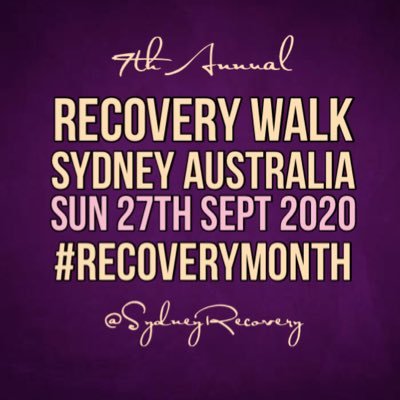 7th Annual #RecoveryWalk Sun 27th Sept 2020. There are many pathways to #addiction #recovery & all are cause for celebration! 💜#RecoveryMonth