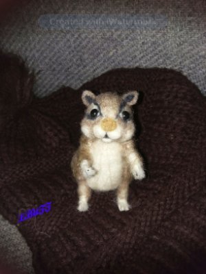 Charlie Chipmunk was made of wool by needle felting.  He will be going on tour to see what is out there. And meet new friends.