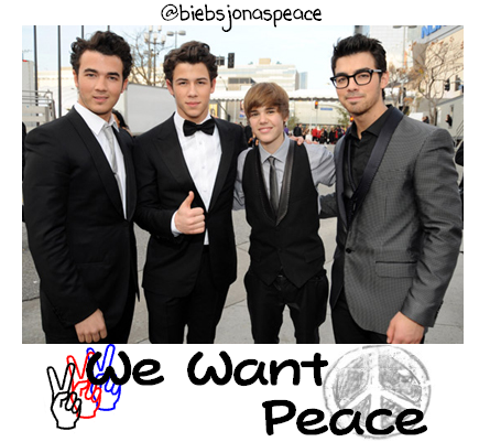BiebsJonasPeace's profile picture. Read my first Favorite please, thank you. I want peace between Bieber and Jonas Fans. :) Pick flowers not fights