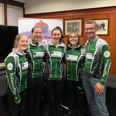 U21 women's curling team from the Navan Curling Club in Ottawa, Canada : Mackenzie Comeau, Alyssa Blad, Cloé Bourguignon and Taylor Longo