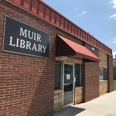 We are the Muir Library in Winnebago, Minnesota. Please visit our web site for our hours and contact information.
