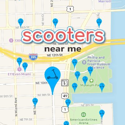 Find ALL Scooters in your AREA in ONE APP