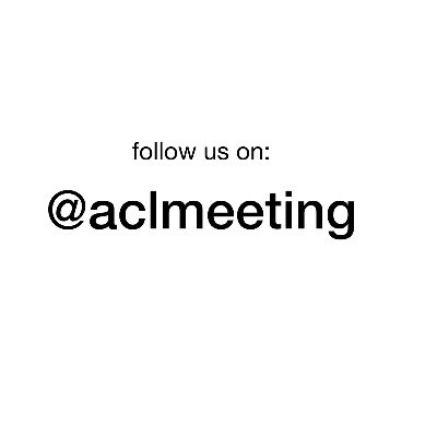 This account will be closed in the near future. The official ACL Twitter account (both for the main ACL conference(s) and ACL announcements) is @aclmeeting.