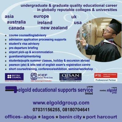 Elgold educational support service avails you the opportunity of pursuing quality educational career in globally reputable colleges and universities.
