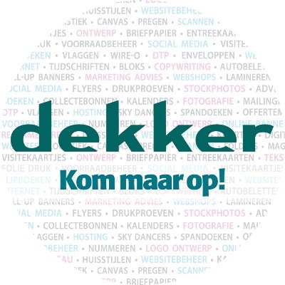 DekkerCMD's profile picture. Hét bedrijf voor Ontwerp | Drukwerk | Internet. Daarnaast Concept | Reclame | Communicatie. En dit alles onder één dak in Leeuwarden!