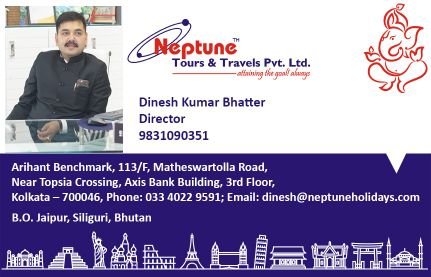 Hi,I am Dinesh Kumar Bhatter Director NEPTUNE TOURS & TRAVELS PVT LTD #Attaningthegoalalways