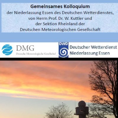 wissenschaftliches Kolloquium von Guido Halbig, Niederlassung Essen des Deutschen Wetterdienstes, von Prof. W. Kuttler, Ch. Koch und mit Unterstützung der DMG