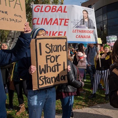 Lethbridge family climate strike group! Our politicians must take action on the #ClimateEmergency!