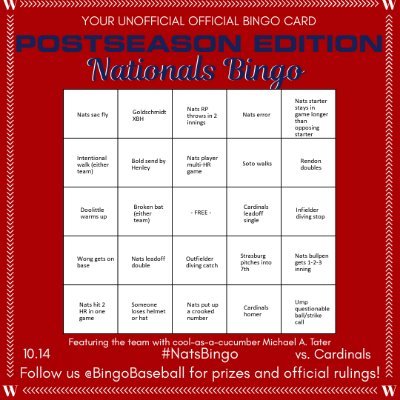 New way to play coming 2/22! Follow @natsbingo to play for the 2020 season