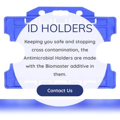 Antimicrobial ID Badges, 100% Recyclable, from Just £1! info@antimicrobialid.com