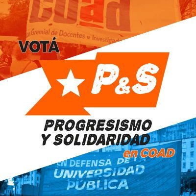 progysolidarios's profile picture. PROGRESISMO Y SOLIDARIDAD es un espacio de participación plural y participativo de docentes e investigadores de la UNR que forman parte de COAD.