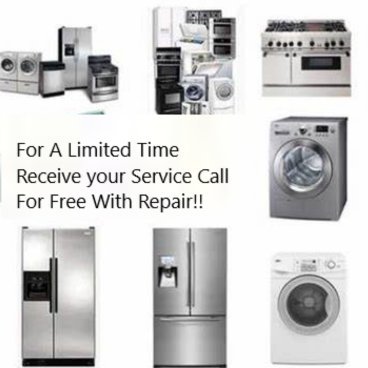 Let us help get you back up and running like new! We repair washers, dryers , refrigerators, freezers,  ovens, stove tops and   dishwashers.