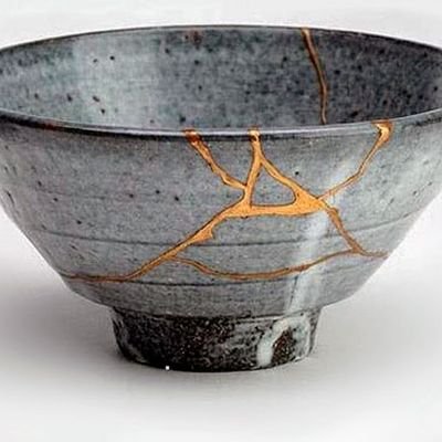 Kintsugi - the Japanese art of fixing broken things with gold lacquer. Desperately seeking my gold lacquer.