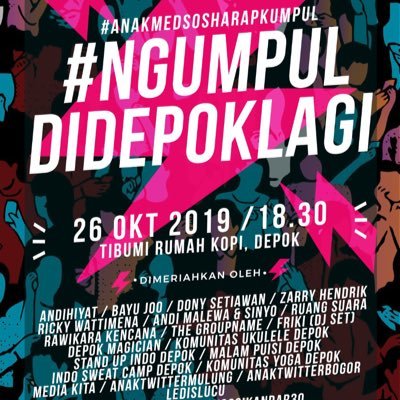 Dari #ngumpuldidepok 2018, #ngumpuldidepoklagi 2019, sampe #ngumpuldidepokmulu. Kuyyyy CP: +62812-9046-0061