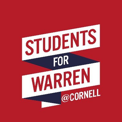 Interested in getting involved in the WARREN campaign here at Cornell? | Unaffiliated with @teamwarren or Cornell University | RTs & likes are not endorsements