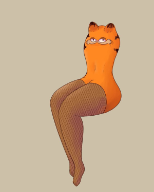 Harassing @Callmecarson with Sexy Garfield