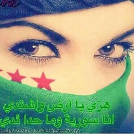 ‏‏‏‏‏‏‏‏‏أنا من بلد نصفه فقيد,
ثلثه رحل شهيد,
وربعه عالق خلف الحديد,
واغلبيته نزح يملئه حزنا شديد,
أنا من سوريا الجريحة وحفيدة الوليد, ‎‎‎#بقلمي_أرتل_حزن_وطني