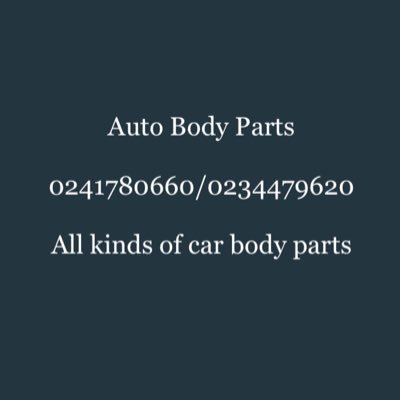 AutoBodyParts1's profile picture. Auto Body Parts is into the sale of cars parts such as fenders, bumpers, light, driving mirrors, etc. contact call or whatsapp 0241780660 ❤️