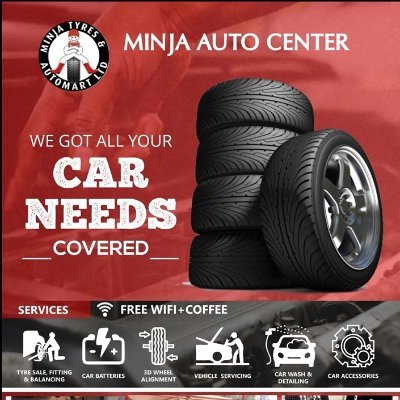 We are driven to serve you. 

Available services:
Tyre Sales, Battery Sales, Spare Part & Car Accessories.