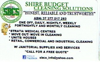 SBCSolutions1's profile picture. "HONEST, RELIABLE AND TRUSTWORTHY"

One-Off, Daily, Nightly, Weekly, Fortnightly, Monthly, Quarterly Cleaning.
. Office/Commercial/House Cleani
. Moved-out/ In