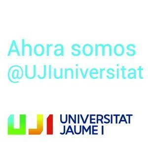 Antigua cuenta oficial de la Universitat Jaume I. Ahora estamos en @UJIuniversitat