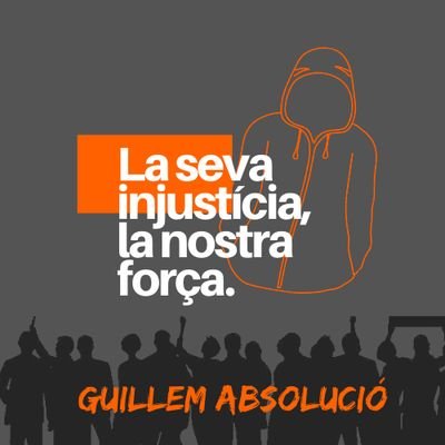 Grup de suport del Guillem arran de la seva detenció el 18 d'octubre durant la Vaga General