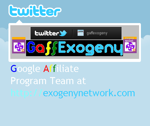 gaffexogeny's profile picture. Google Affiliates Team for Exogeny Network