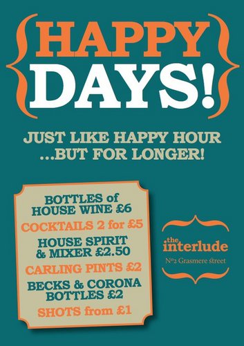 Brand spanking new boomalicious bar open now on DMU Campus. As it's name suggests the interlude is something to do in between doing things.