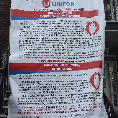 fighting for respect & fairness at the Canadian human rights tribunal for PROVEN SYSTEMIC HARASSMENT with 467 colleagues of Air Canada...Solidarity UNIFOR 2002